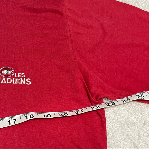 Les Canadiens De Montreal Red Polo Short Sleeve T-Shirt Vintage XL NHL CH - Picture 4 of 8